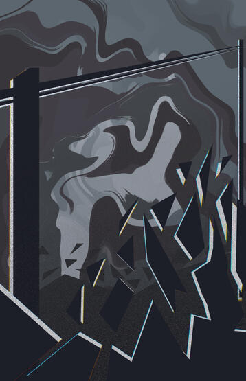 A poster design for an art contest held by metal band Of Mice & Men